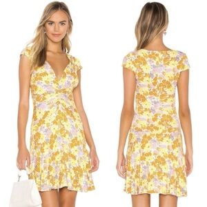 Free People Floral Print Key to Your Heart Size XS Boho Spring Romantic Dress